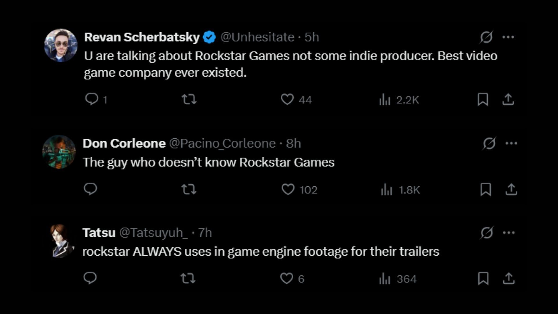 Rockstar Games fans know the studio’s capabilities (Images via X)